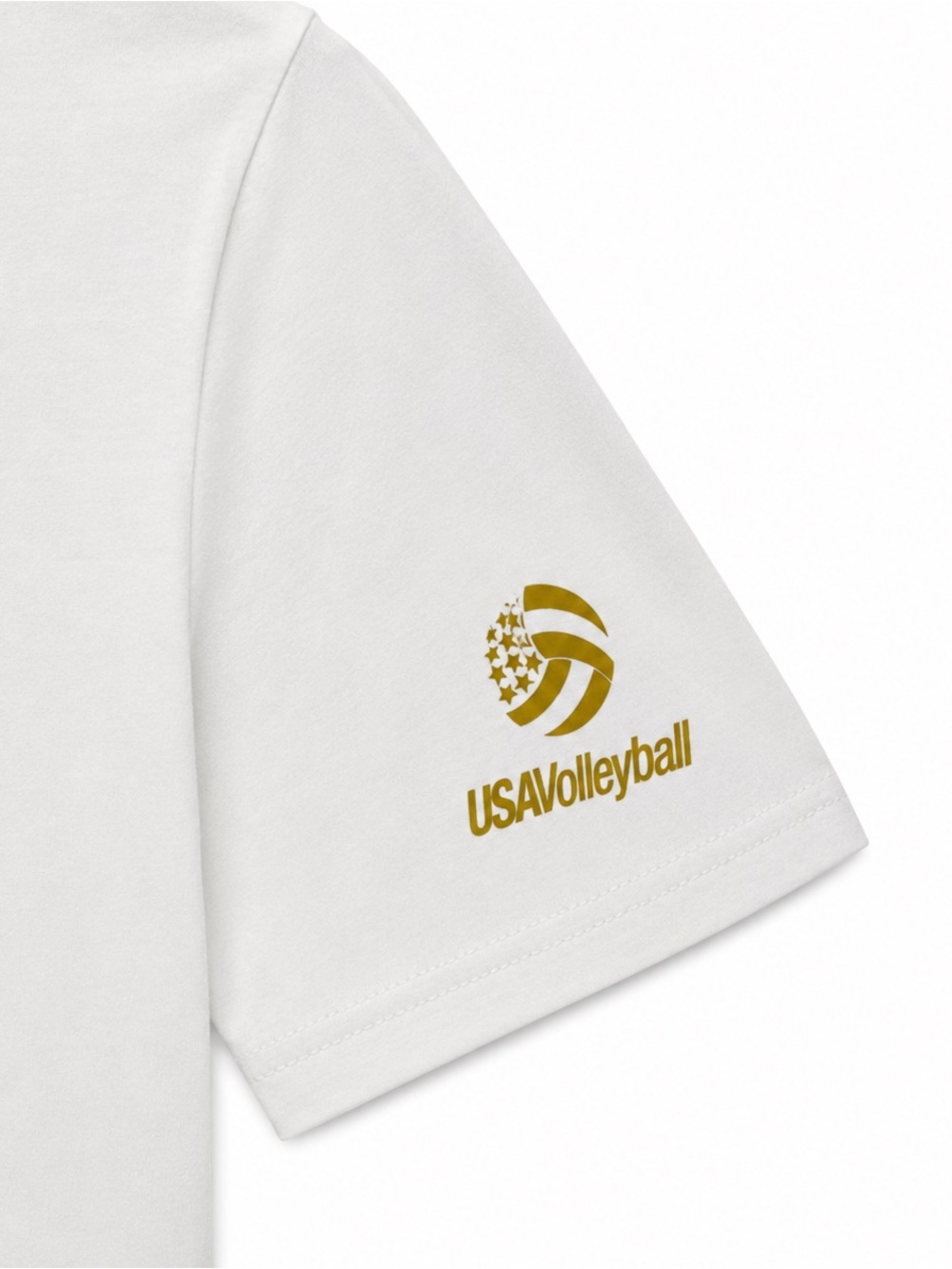 Adidas USA Volleyball High Performance Path to Podium Tee White Gold Size Small - Picture 5 of 6
